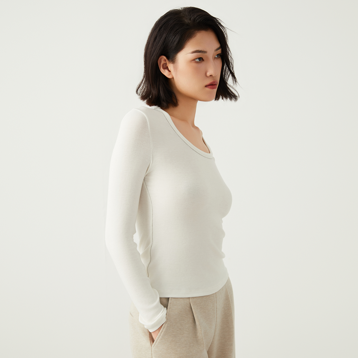 Women's Long Sleeve Crew Neck T-shirt