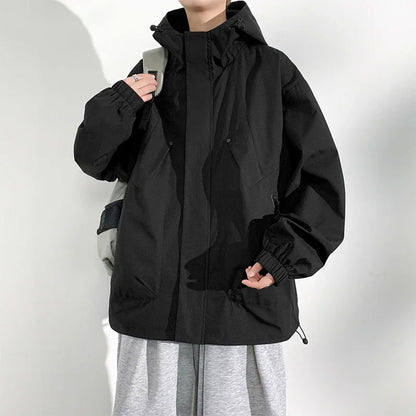 Plus-Size Waterproof Windbreaker Jacket