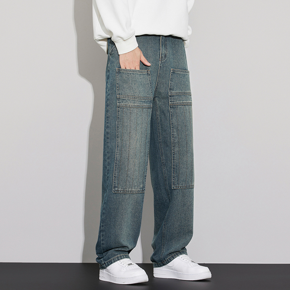 Retro Multi-Pocket Washed Pant