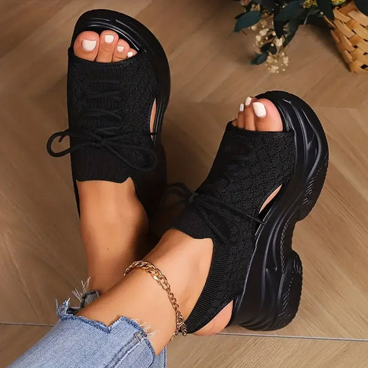 Round-Toe Wedge Non-Slip Sandal