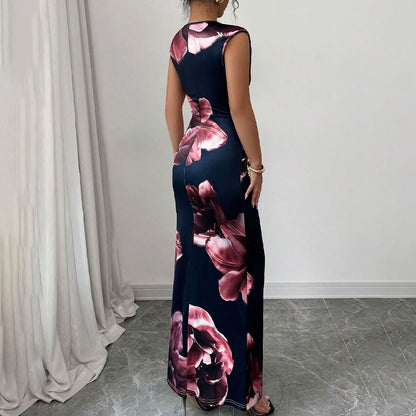 Sleeveless O-Neck Bodycon Maxi Dress
