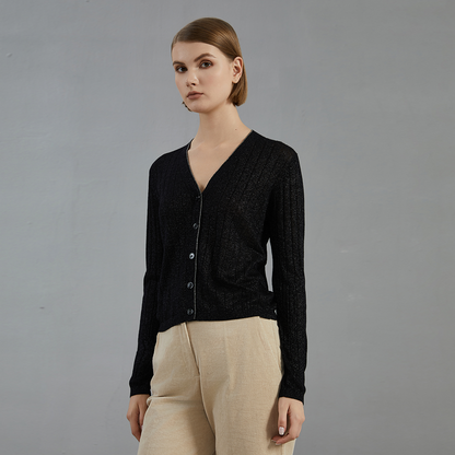 Women’s Thin Long-Sleeve Knit Cardigan