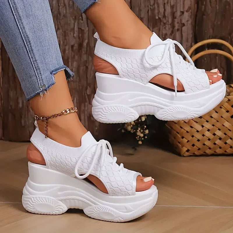 Round-Toe Wedge Non-Slip Sandal